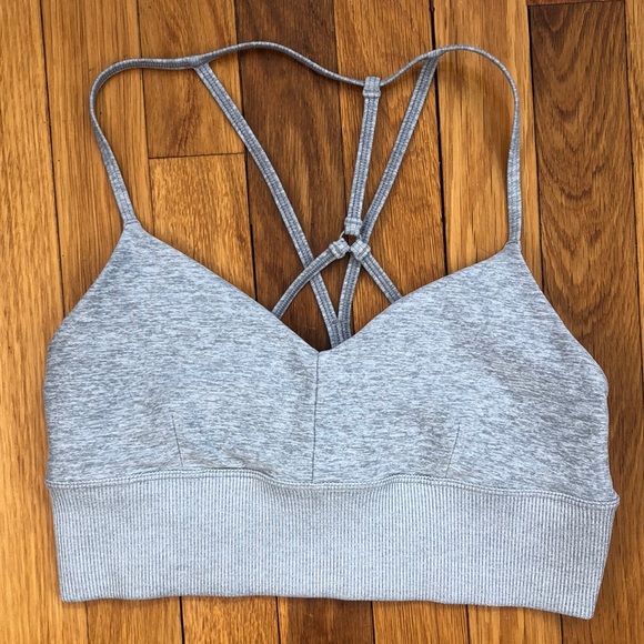 Alosoft gray bra top no pads like new great top in light gray!Medium - Picture 3 of 7